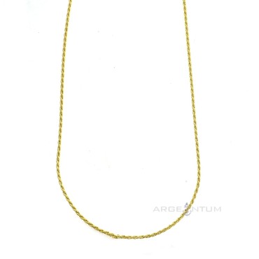 1.5 mm rope link chain. yellow gold plated 925 silver (50 cm)