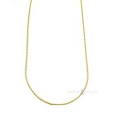 1.5 mm rope link chain. yellow gold plated 925 silver (50 cm)