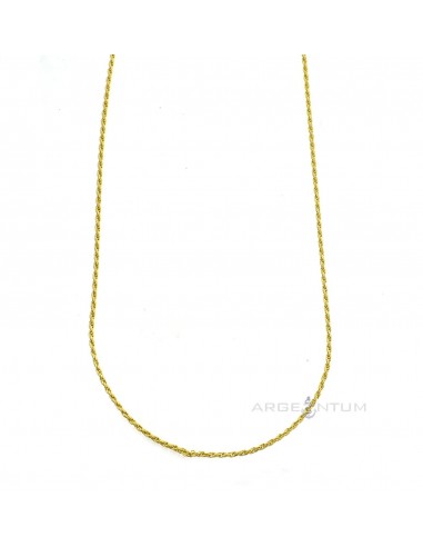 1.5 mm rope link chain. yellow gold plated 925 silver (60 cm)