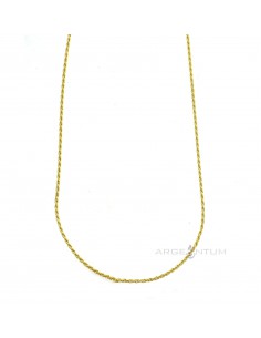 1.5 mm rope link chain. yellow gold plated 925 silver (90 cm)