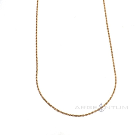 Catenina maglia funetta da 1,5 mm. placcata oro rosa in argento 925 (60 cm)
