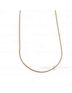 1.5 mm rope link chain. rose gold plated 925 silver (90 cm)