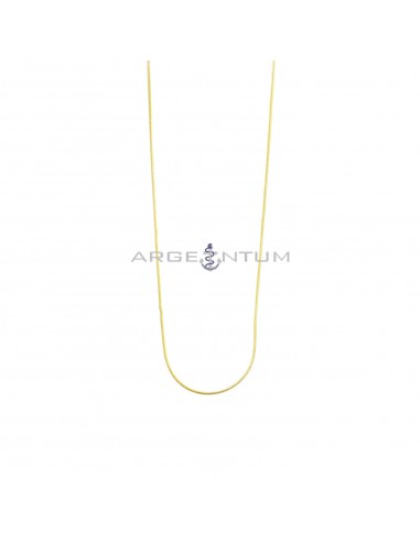 Yellow gold plated 1 mm rat tail chain in 925 silver (40 cm)