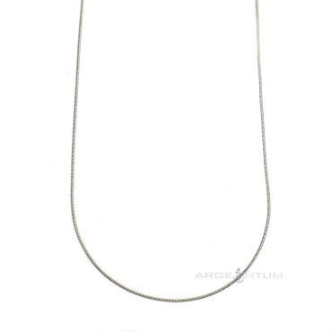Catenina maglia coda di topo da 1 mm placcata oro bianco in argento 925 (50 cm)