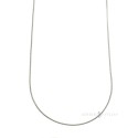 White gold plated 1 mm mouse tail chain in 925 silver (50 cm)