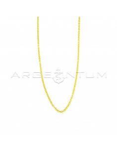 Catenina maglia rolò ovale a filo placcata oro giallo in argento 925 (40 cm)