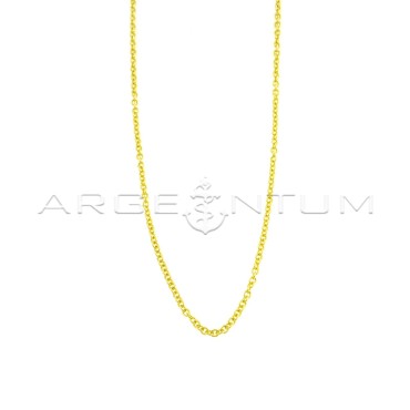Catenina maglia rolò ovale a filo placcata oro giallo in argento 925 (40 cm)