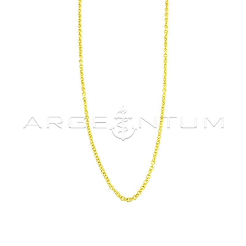 Catenina maglia rolò ovale a filo placcata oro giallo in argento 925 (40 cm)