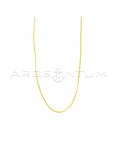 Yellow gold plated curb chain in 925 silver (40 cm)