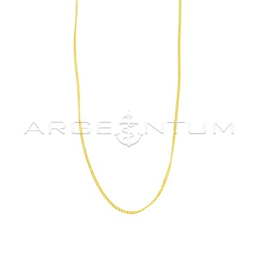 Yellow gold plated curb chain in 925 silver (45 cm)