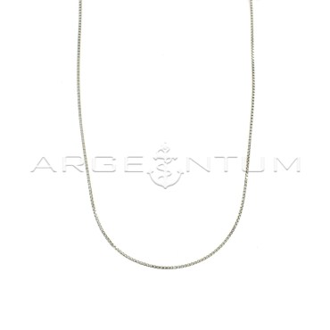 Catenina maglia veneziana diamantata da 1,2 mm placcata oro bianco in argento 925 (60 cm)