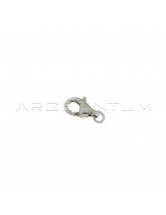 16mm white gold plated carabiner in 925 silver