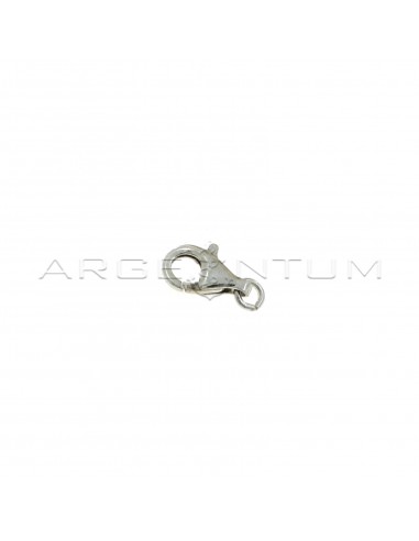 16mm white gold plated carabiner in 925 silver