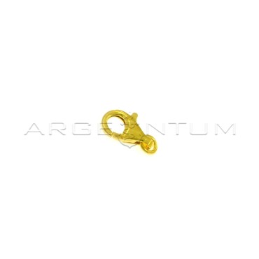 16 mm yellow gold plated snap hook in 925 silver