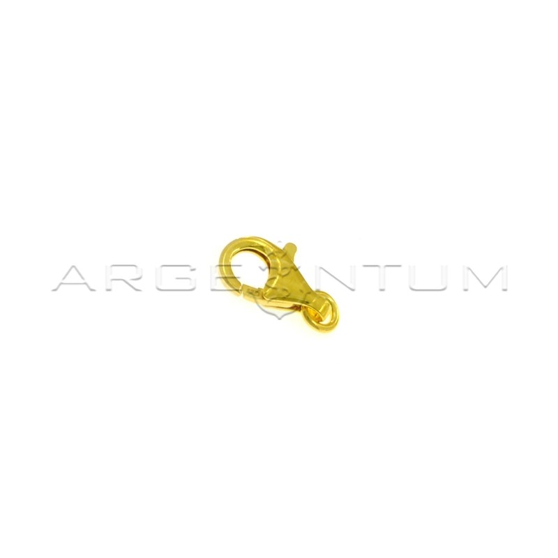 16 mm yellow gold plated snap hook in 925 silver