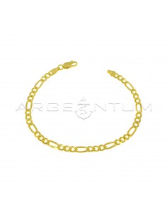 Yellow gold plated 3 1 4 mm mesh bracelet in 925 silver