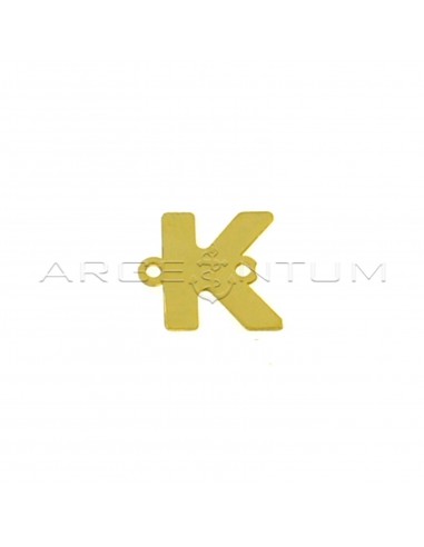 Yellow gold plated letter K partition in 925 silver