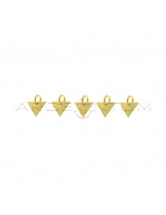 Ciondoli triangoli a lastra placcati oro giallo in argento 925 (5 pz.)