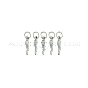 925 silver horn pendants 4x18 mm (5 pcs.)