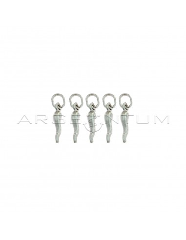 925 silver horn pendants 4x18 mm (5 pcs.)