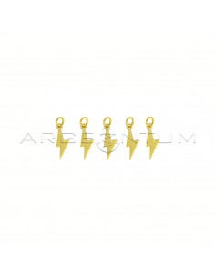 925 silver yellow gold plated lightning bolts pendants (5 pcs.)