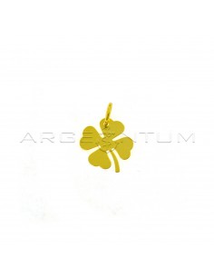 Four-leaf clover pendant in yellow gold plated 925 silver