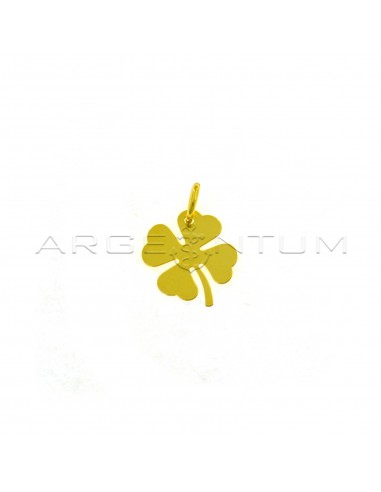 Four-leaf clover pendant in yellow gold plated 925 silver