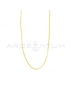 Yellow gold plated curb chain in 925 silver (50 cm)