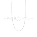 Catenina maglia grumettina placcata oro bianco in argento 925 (80 cm)