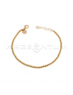 3mm smooth ball bracelet rose gold plated in 925 silver