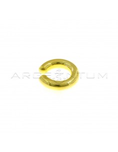 Ear cuff a cerchio a canna tubolare placcato oro giallo in argento 925