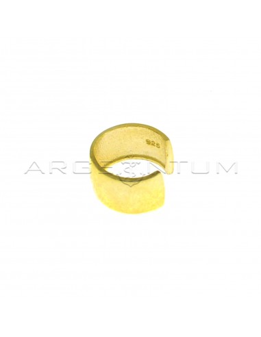 Yellow gold plated circle ear cuff in 925 silver