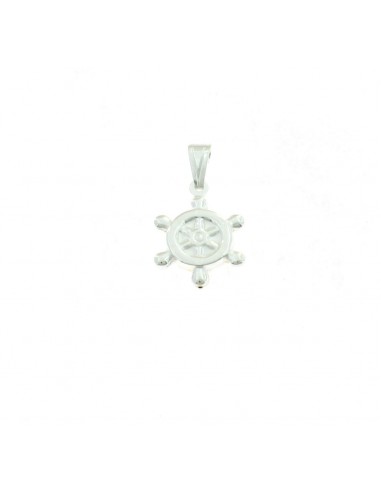 Rudder pendant in white 925 silver