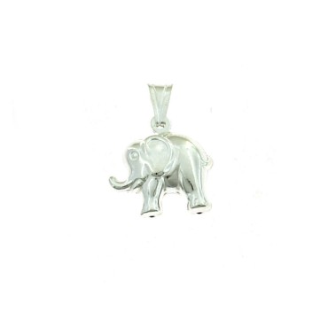 Ciondolo elefante in argento bianco 925