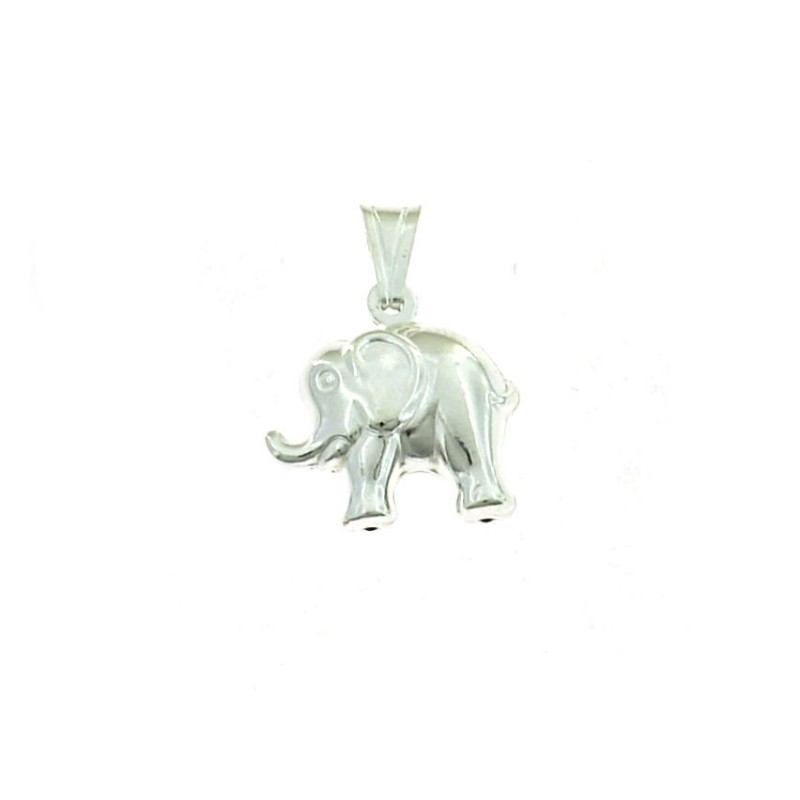 Elephant pendant in 925 white silver