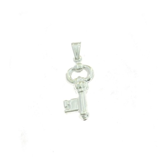 Ciondolo chiave in argento bianco 925