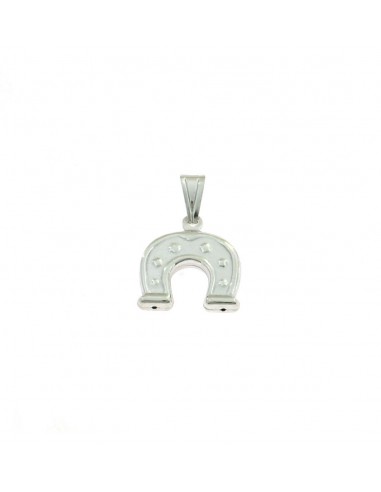 Horseshoe pendant in white 925 silver