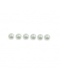Lobe pearl earrings ø 4 mm. on white gold plated base 3 pairs in 925 silver