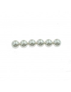 Lobe pearl earrings ø 7 mm. on white gold plated base 3 pairs in 925 silver