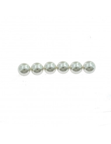 Lobe pearl earrings ø 7 mm. on white gold plated base 3 pairs in 925 silver