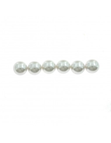 Lobe pearl earrings ø 8 mm. on white gold plated base 3 pairs in 925 silver