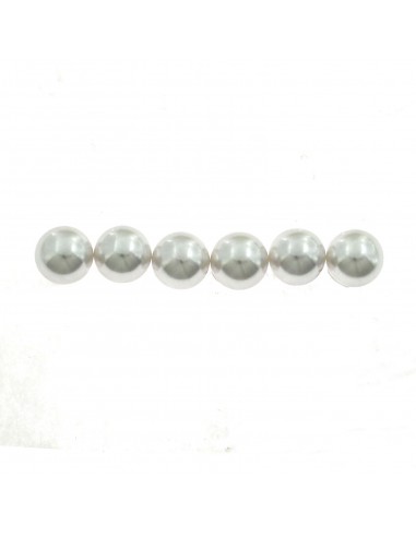 Orecchini perla a lobo da ø 10 mm. su base placcata oro bianco 3 coppie in argento 925