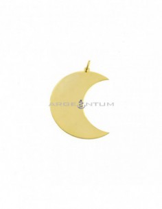 Moon plate pendant yellow gold plated in 925 silver