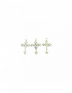 Cast crucifixes for pendants in 925 silver (3 pcs.)