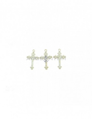 Cast crucifixes for pendants in 925 silver (3 pcs.)