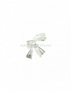 V-shaped counter links for pendants 6x14 mm with engraved edge in 925 silver (4 pcs.)