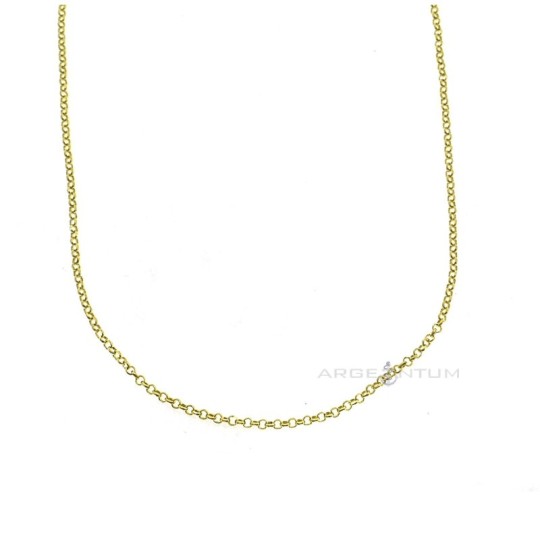 Catenina maglia rolò diamantata placcata oro giallo in argento 925 (100 cm)
