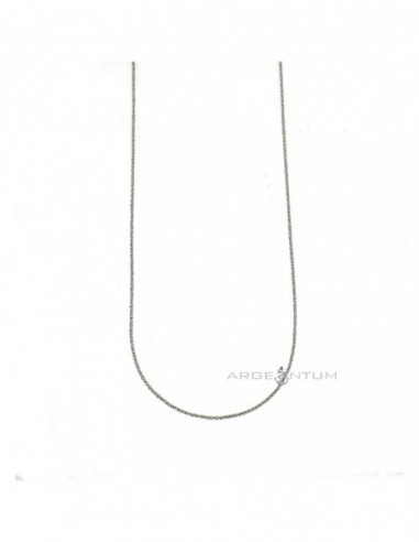 Catenina maglia twist placcata oro bianco in argento 925 (45 cm)