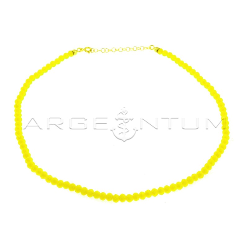Collarino in swarovski gialli placcato oro giallo in argento 925
