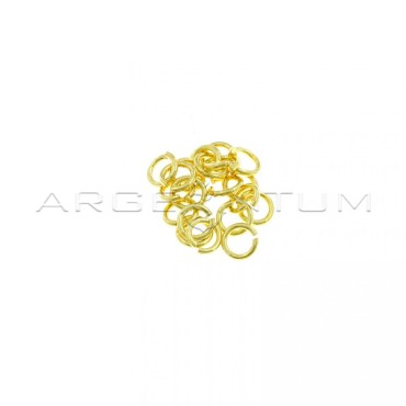 Yellow gold plated counter links ø 5 mm in 925 silver (20 pcs)